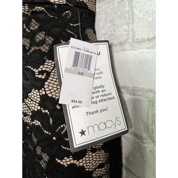 NWT B Darlin Macy’s Black Lace Bodycon Mini Dress - Picture 5 of 12